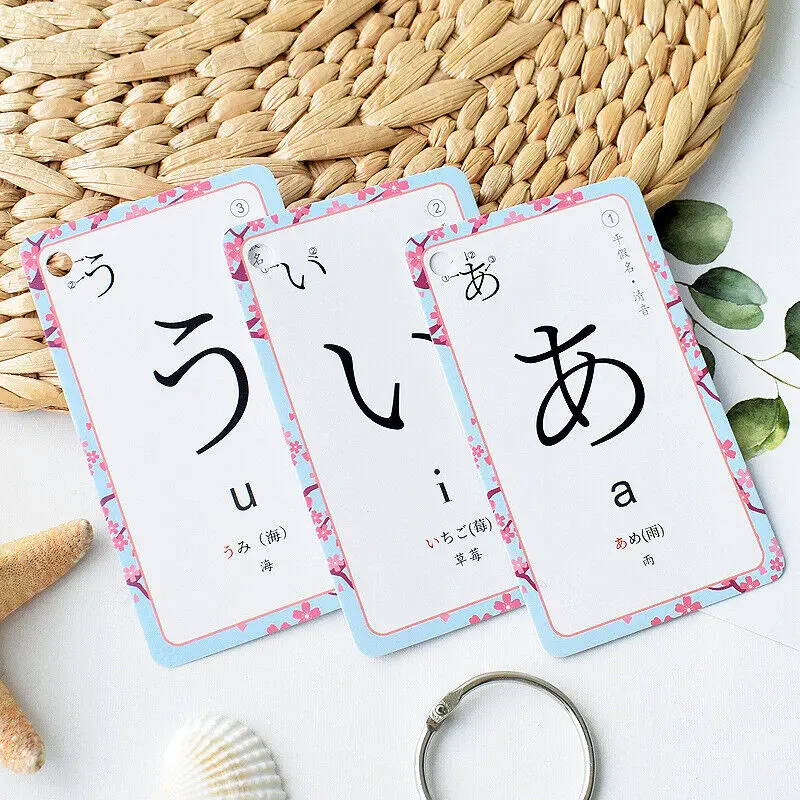 Basic Japanese Educational Kana Notes Quick Word Card Portable Learning Cards Toddlers Getting Started Self-Study 50 Kana Notes