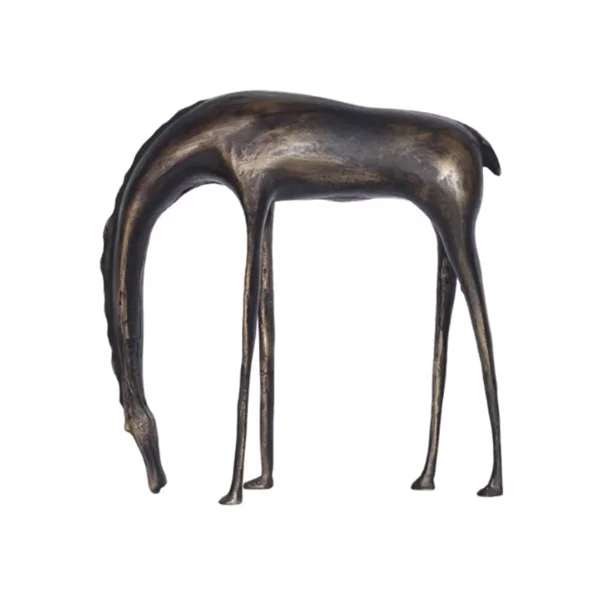 xx-Fengshui Creative Giraffe Decor Home Room Table Copper Statues Ornaments Art Crafts Office Desk Animal Fortune Figurines