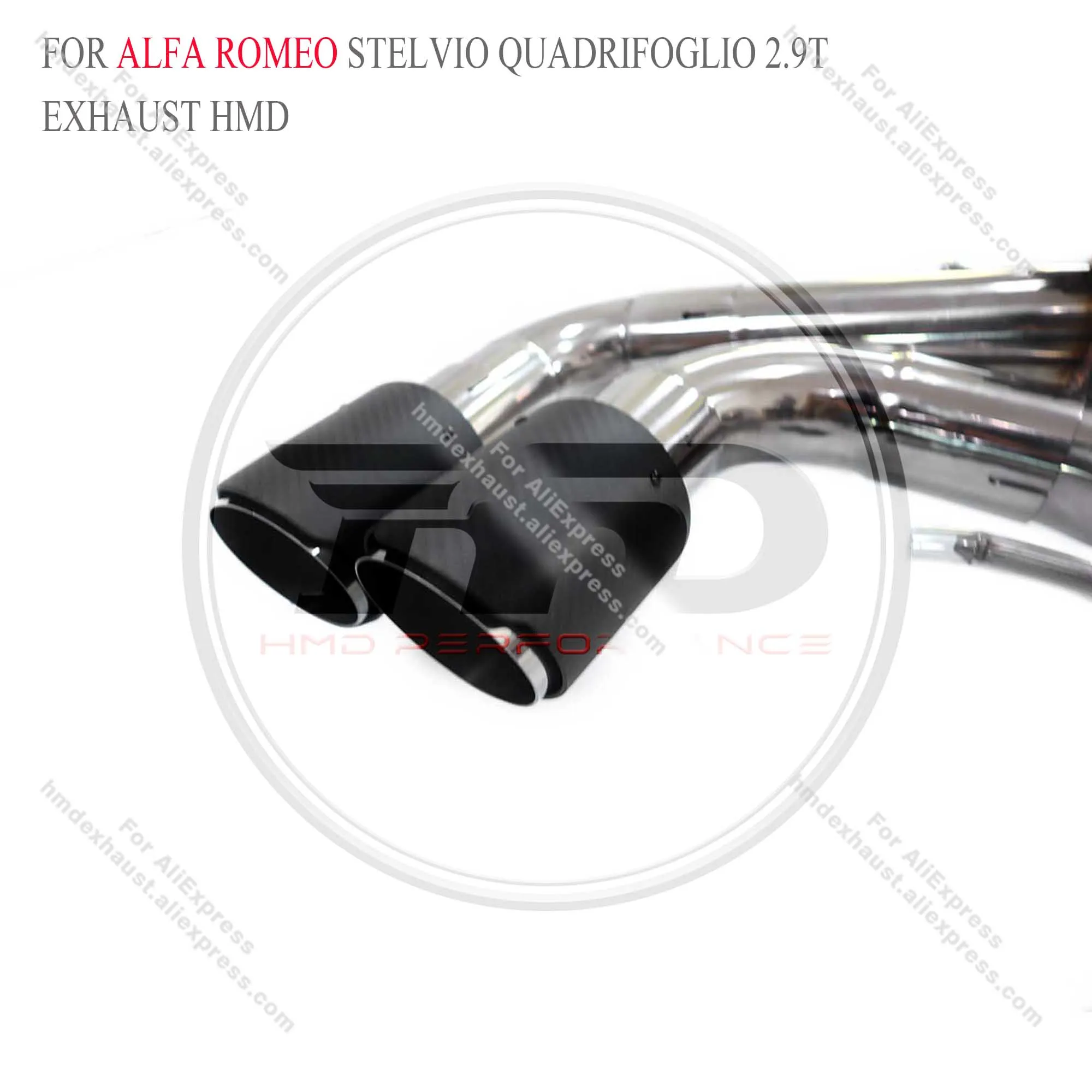 HMD Stainless steel Exhaust System Performance Catback for Alfa Romeo Stelvio Quadrifoglio 2.9T  Auto Accesorios Electronic