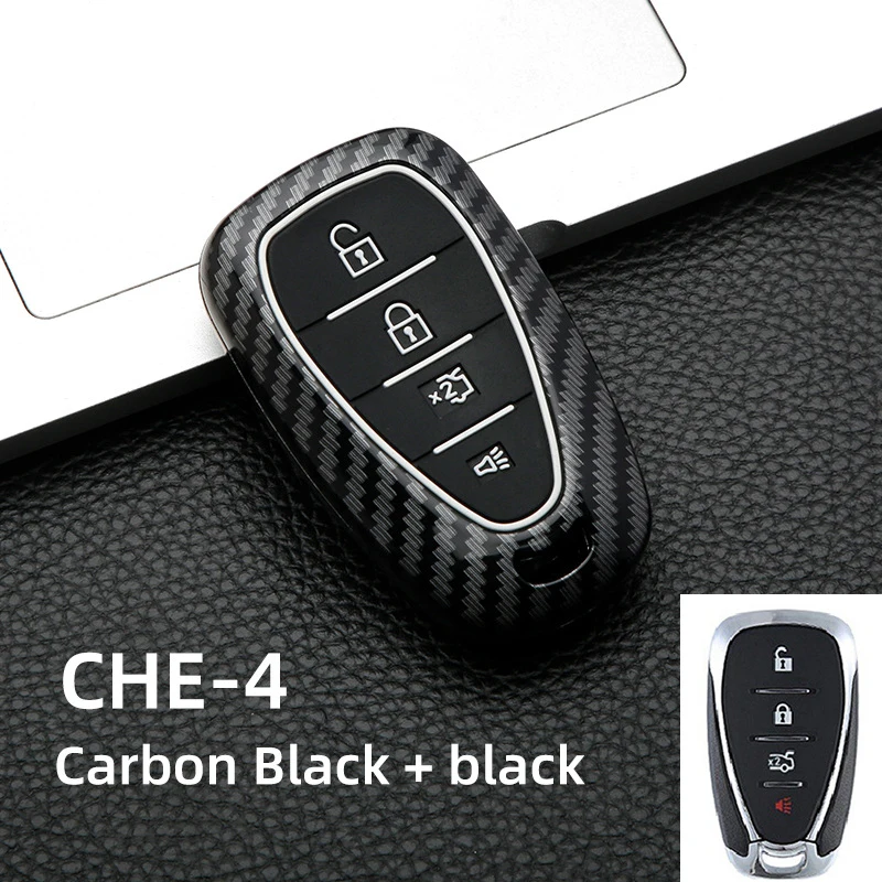 Carbon Car Key Case Key Cover For CHEVROLET Cruze Spark Camaro Volt Bolt Trax Malibu Captiva Equinox Trax Tracker AVEO Lova