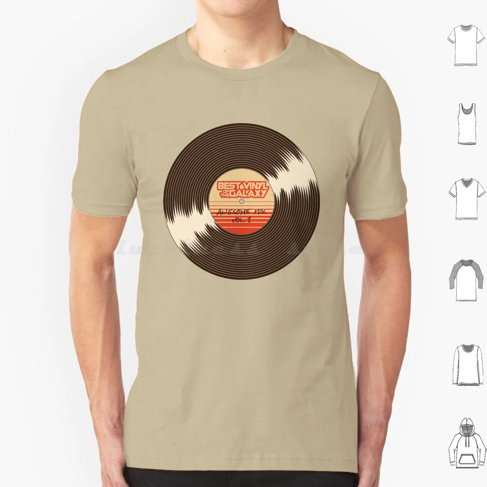 El Mejor Vinilo de la Galaxia, Awesome Mix Vol. Camiseta de algodón para hombre y mujer, cinta adhesiva con estampado DIY, discos de vinilo, adicto, DJ, música