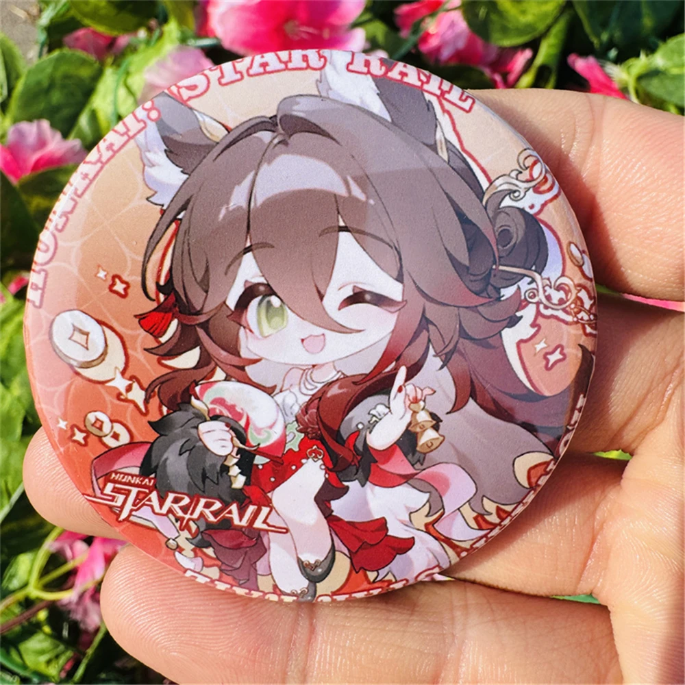 

58 мм Honkai: Star Rail Tingyun Mydei Aventurine Tribios аниме игра косплей костюм значок булавка SPTE жесть брошь реквизит Рождественский подарок