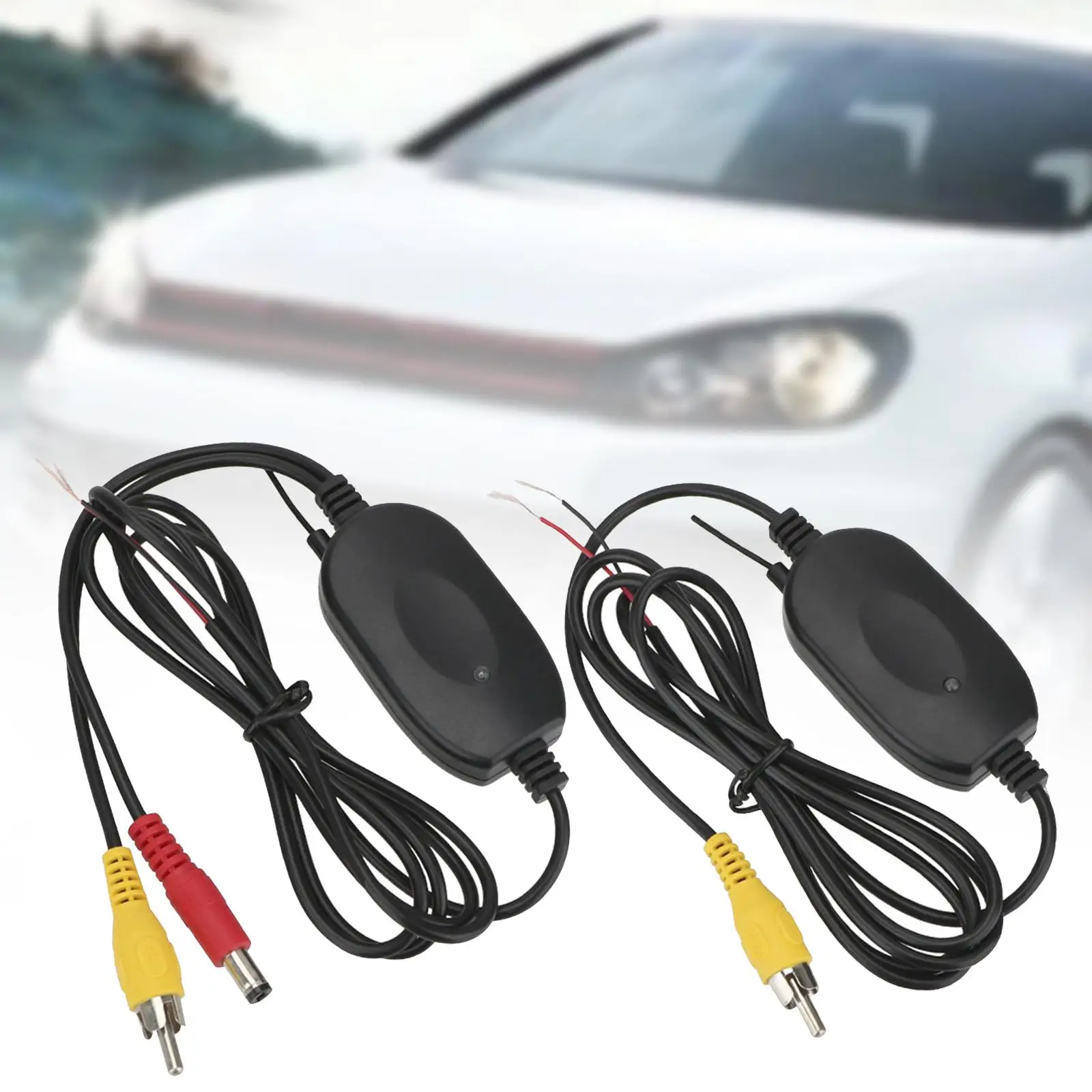 Video Transmitter and Receiver Easy Installation 50 Meter Working Range RCA Video Transmitter for Car Parking Backup Camera