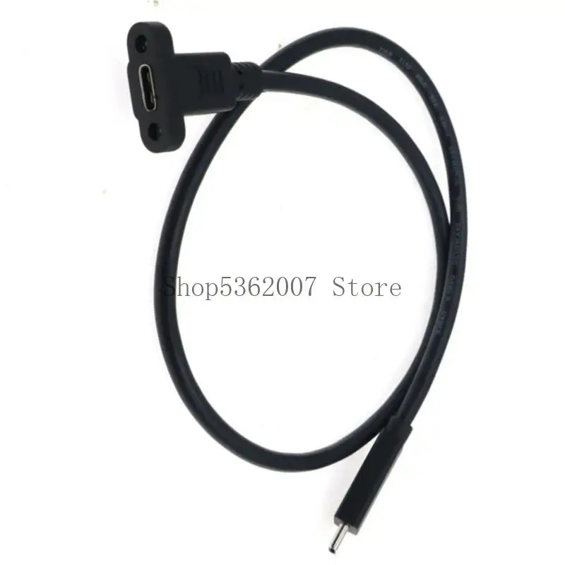 النوع C من الذكور إلى الإناث موسع بيانات شحن كبل الشحن مع لوحة تثبيت برغي الأذن تصاعد 17 مم تباعد ثقب المسمار 40JB