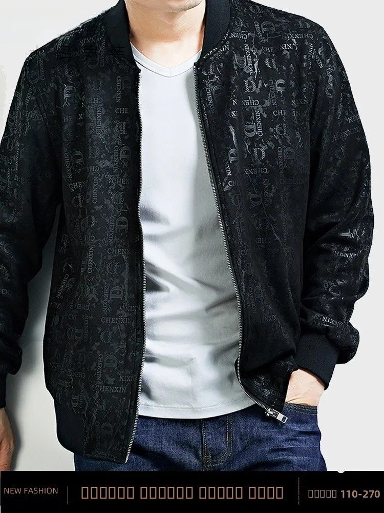 

plus Size ort Printed Jaet Men's Baseball Sle Suede Casual Spring Autumn Outerwear Loose Fit Polyester Spandex Blend