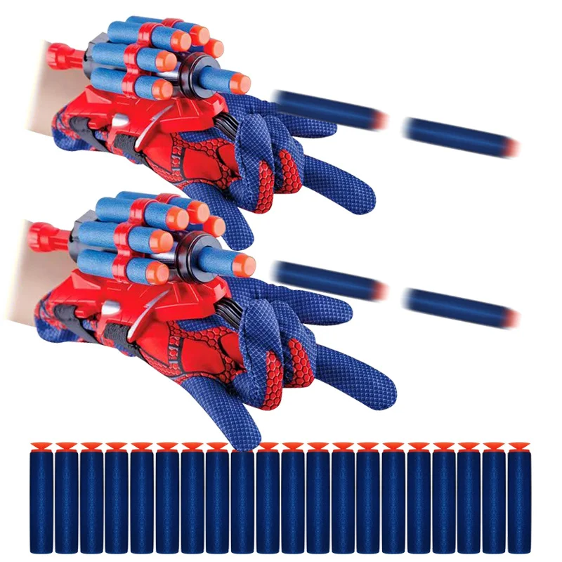 Adult Spider Web Soft Bullet Launcher Glove Cosplay Shooter 