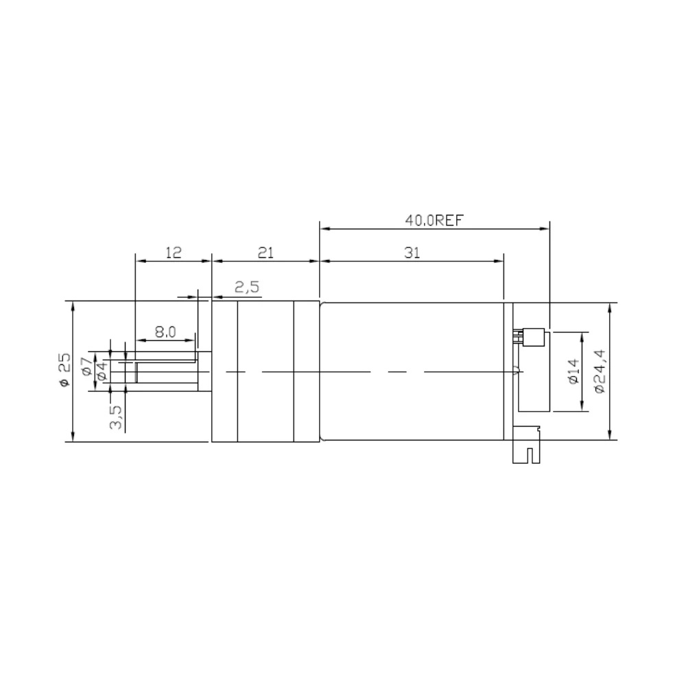 Encoder 25GA Speed Measuring Gear Motor 12V with Code Tray Large Torque Balancing Car Motor Carbon Brush Strong Magnetic Motor