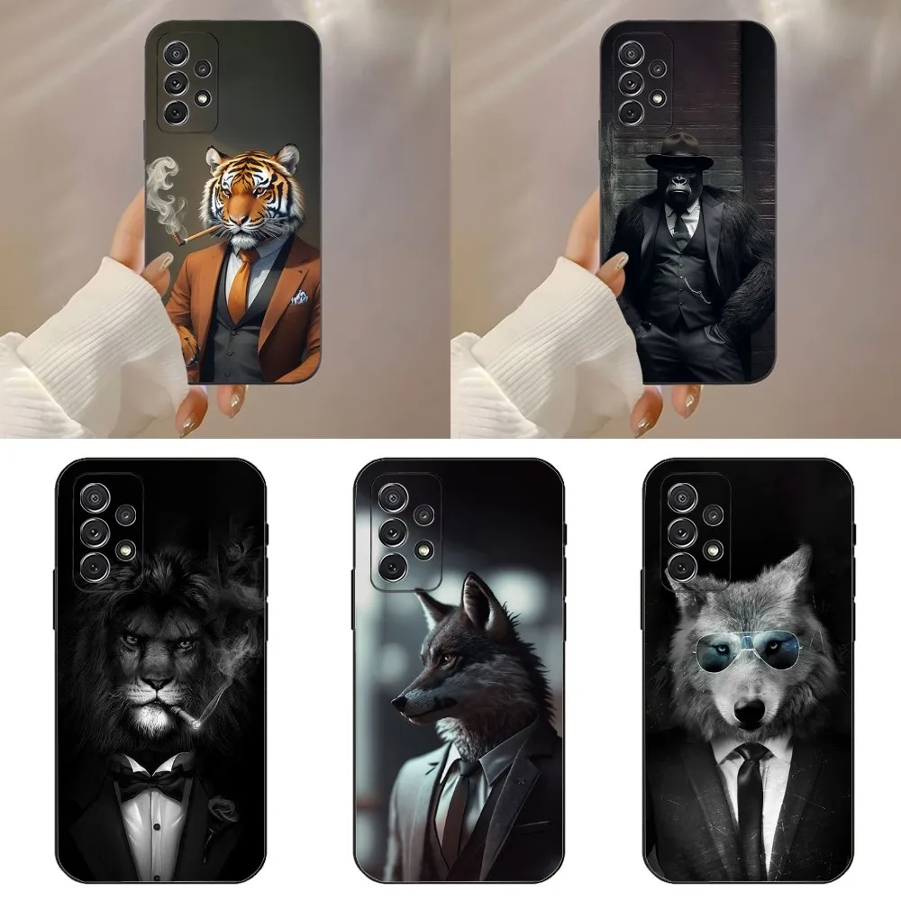 

Man Suit Shirt Tie Phone Case For Samsung Galaxy A91,A80,A73,A72 ,A71,A53A52,A32 ,A31A22,A21s,A20,Black Cover