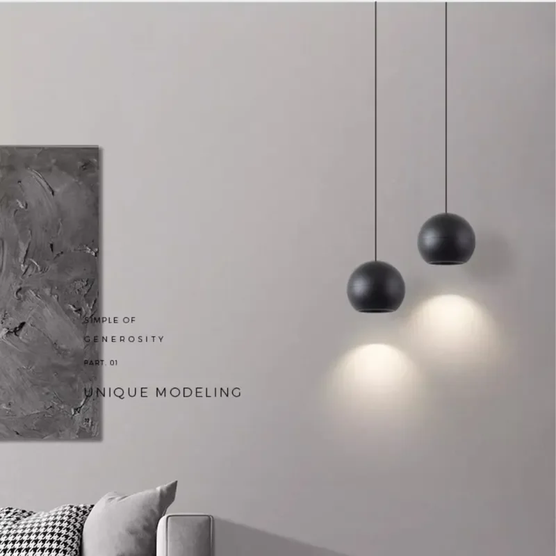 Nordic Modern Apple Shape Pendant Lights Bedroom Bedside Small Chandelier Eye Protection Liftable Spherical Lighting Lamps Decor