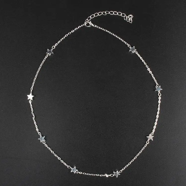 

Простые трансграничные украшения, ожерелье с несколькими звездами для женщин, персонализированный креативный кулон, цепочка на ключицу, аксессуар