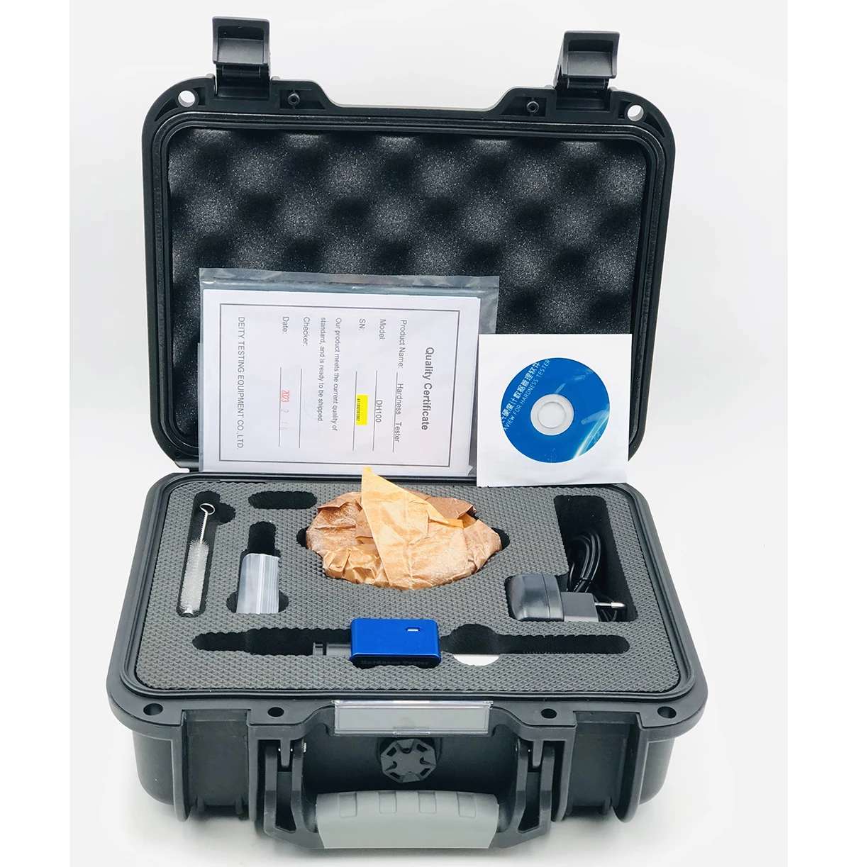 جهاز اختبار صلابة Leeb بحجم الجيب DH100، تخزين مجموعات 373-2688، برنامج Data Pro، جهاز تأثير D/DL/G، نوع الدرجة العالية. #5