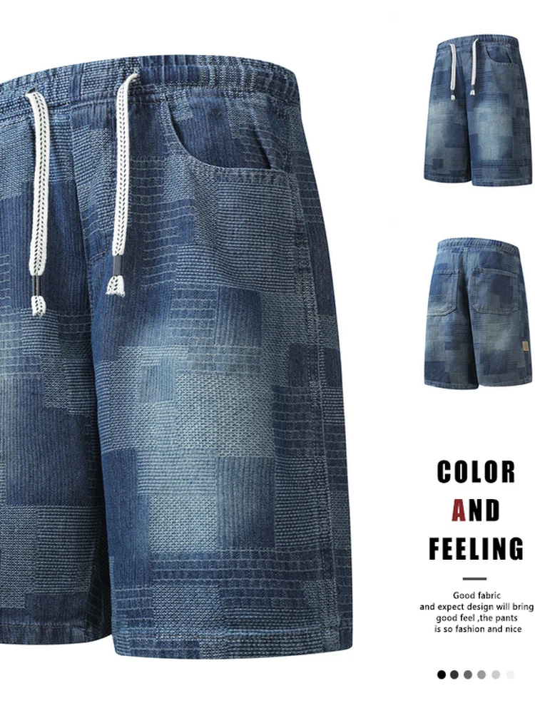 

Summer Thin Five-Point Men's Jeans orts Casual Loose Straight Leg Cotton Blend Youthful Energy Sle Faionable Summer orts