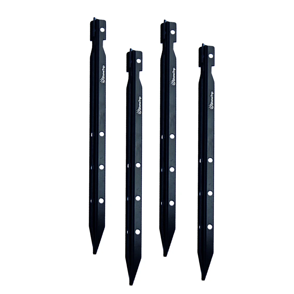 

4pcs Practical Tent Stake Pegs Garden Stakes Safe Tent Nails Useful Tents Nail Accessories for Outdoor Camping (Black)