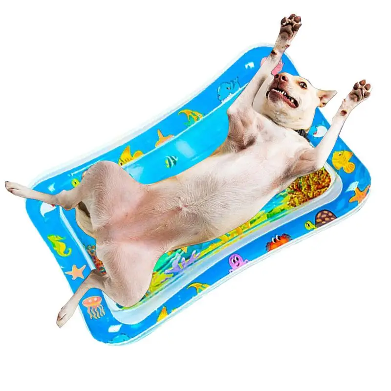 Water Sensor Play Mat for Cats Thickened Inflatable Water Mat For Cat Dog Pet Playmat Cool Comfort Sensor Water Playmat For Pet