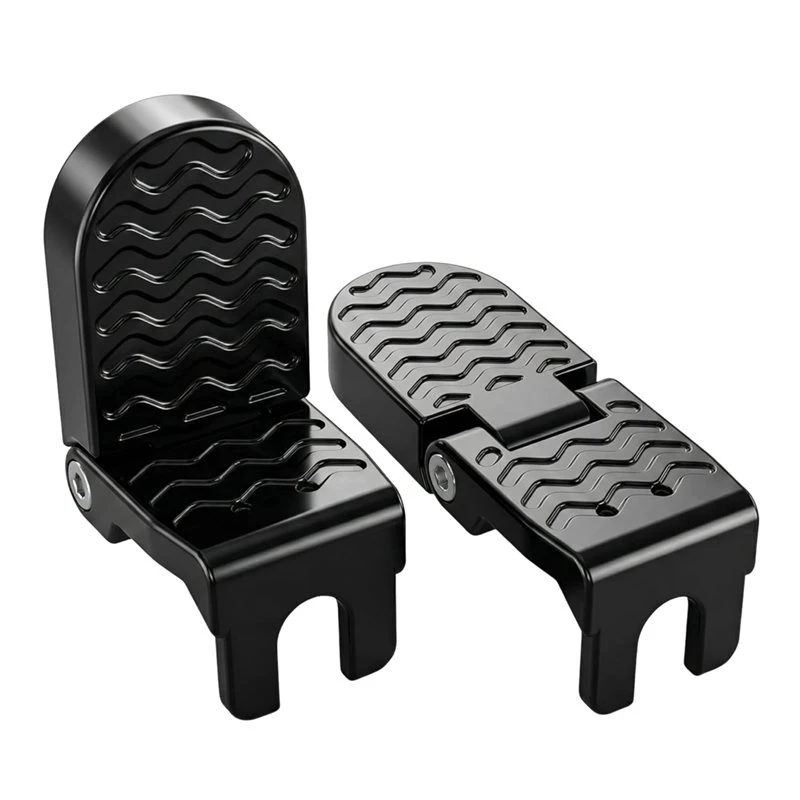 HOTB72A E-Bike Foot Pegs 15Mm Axle ONLY, Anti-Slip Foldable Rear Pedals, Aluminum Alloy Bike Footrests For E-Bikes, Mtbs&