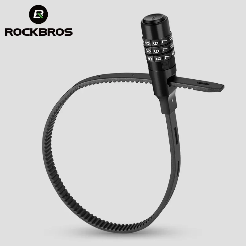 ROCKBROS Bicycle Lock 3 Digit Password Lock Anti-theft Portable Security Steel Chain Cycling Motorcycle Lock Bike Accessories