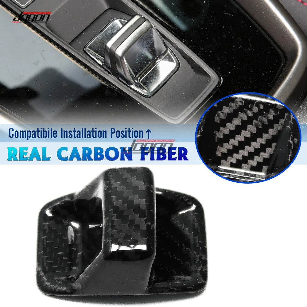 

Carbon Fiber Gear Shift Knob Cover For Audi A3 S3 RS3 8Y 2020 2021 2022 Car Gear Knob Head Trim Car Interior Accessories