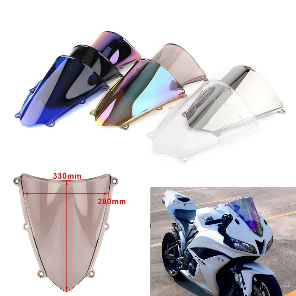 Deflector de parabrisas de doble burbuja para motocicleta, de viento para Honda CBR600RR Protector de pantalla, CBR 600 RR, F5, 2007-2009, 2010,