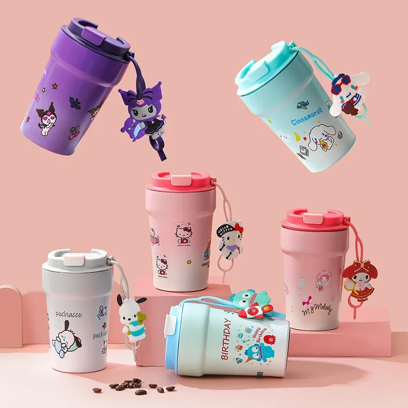 

Sanrio Hello Kitty Insulated Water Cup Cute Cartoon Anime Kuromi My Melody Fashion Coffee Cup Student Supplies Holiday Gifts