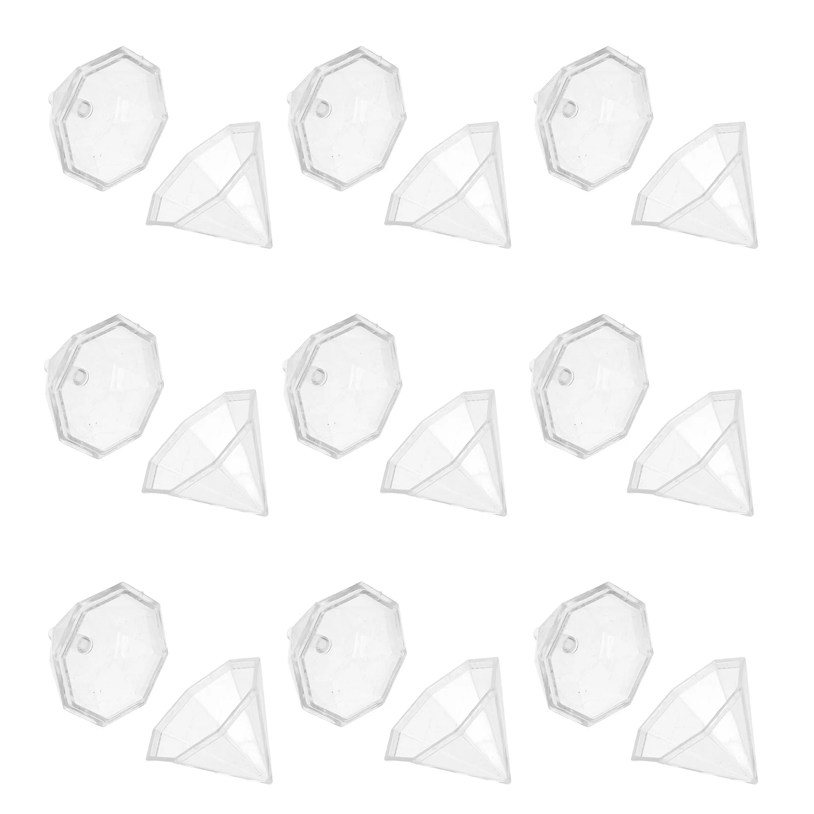 

80pcs Clear Acrylic Chocolate Box For Bouquet Diy Diamond Shape Candy Holder Base Decorative Flower Cup Wedding Party Gift