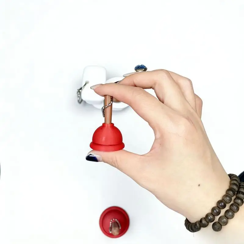 1/2 Stück Beruhigender Schlüsselanhänger, Schlüssel-Fingerknopf, Anti-Stress-Spielzeug, Toiletten-Kot-Schlüsselring, Taschenanhänger, Fingerspitzen-Klicker, Dekompressions-Spielzeug – Detail 8
