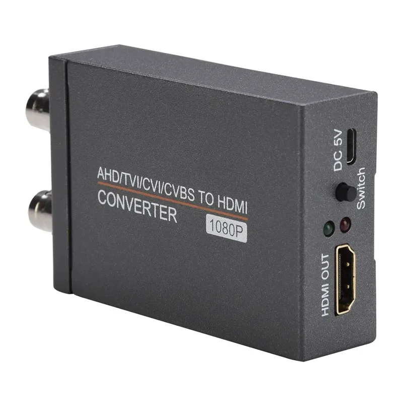 for AHD TVI CVI CVBS to HDMI Converter 1080P HD BNC Camera Signal Adapter with Loop Out
