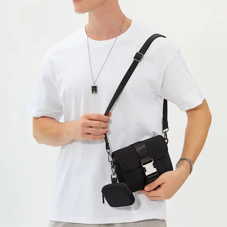 

Men's workwear with a crossbody, mobile phone storage, lightweight coin purse, casual single-shoulder crossbody backpack