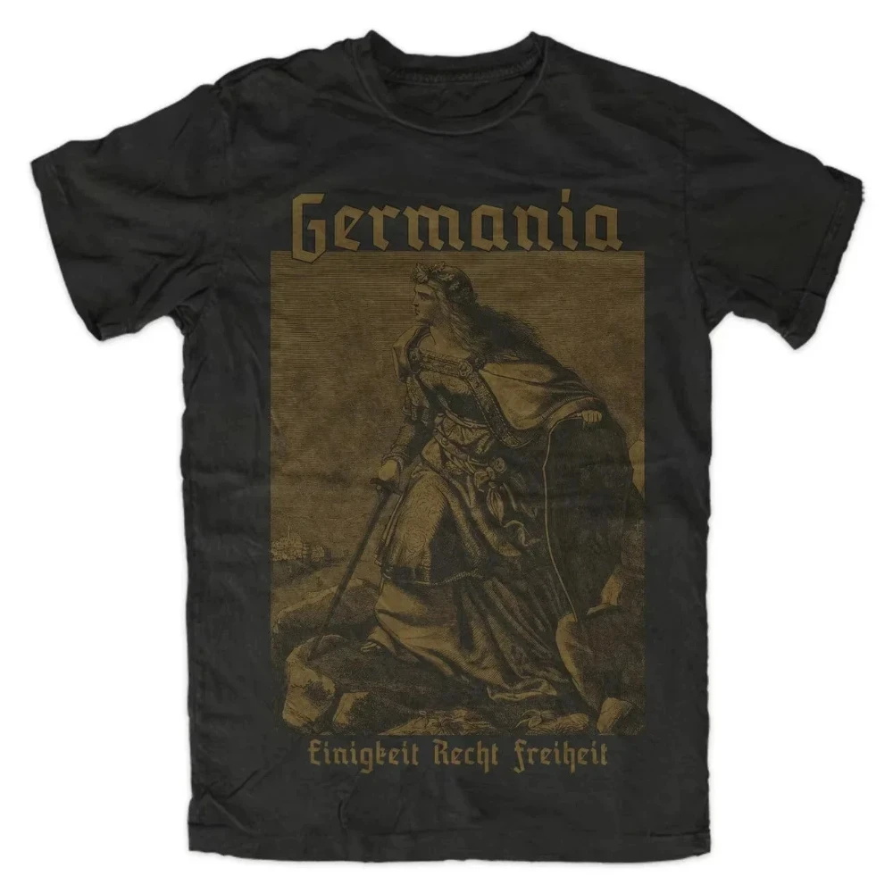 

Deutschland Prussia Germania Goddess, Gott Mit Uns,Gloria T-Shirt. Summer Cotton Short Sleeve O-Neck Mens T Shirt New S-4XL
