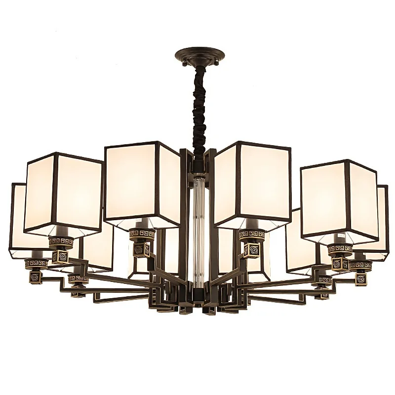 

Modern new Chinese chandelier, Chinese style villa living room light, atmospheric home simple dining room hotel engineering ligh
