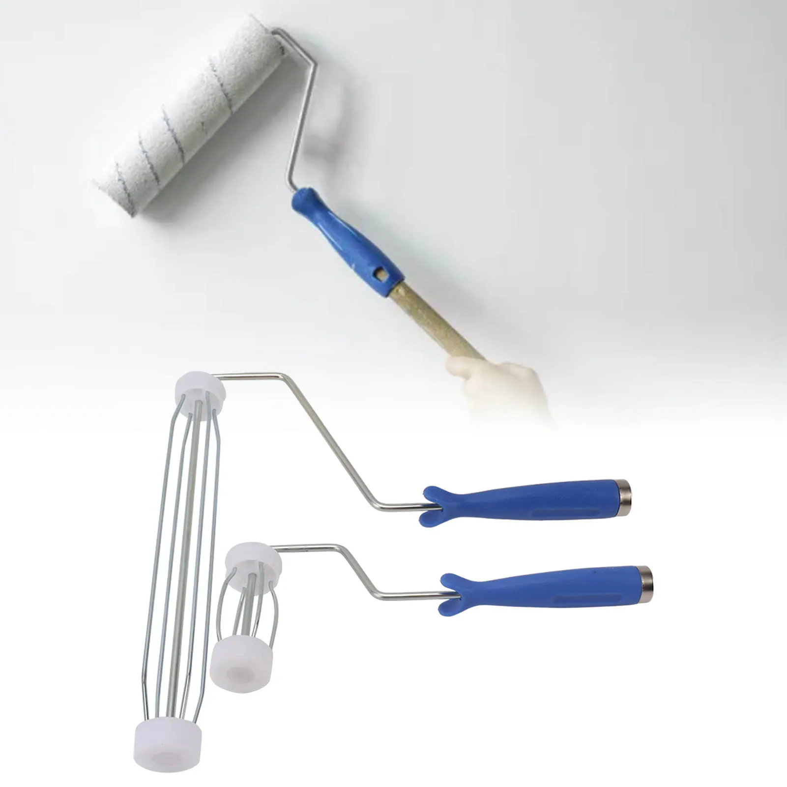 1 قطعة إطار بكرة اللوحة مقبض مريح قوة عالية سهلة التحكم إطار بكرة الطلاء لأسطوانة الغبار