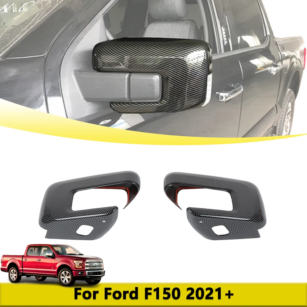

Side Mirror Cover Trim For Ford F150 2021-2025 Rear View Mirror Shell Cover Exterior Decoration Accessories Car Styling ABS