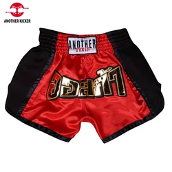 Men's Short Muay Thai Women's Kickboxing Shorts Satin Children's Thai Boxing Shorts Embroidery Breathable Wrestling MMA Clothing