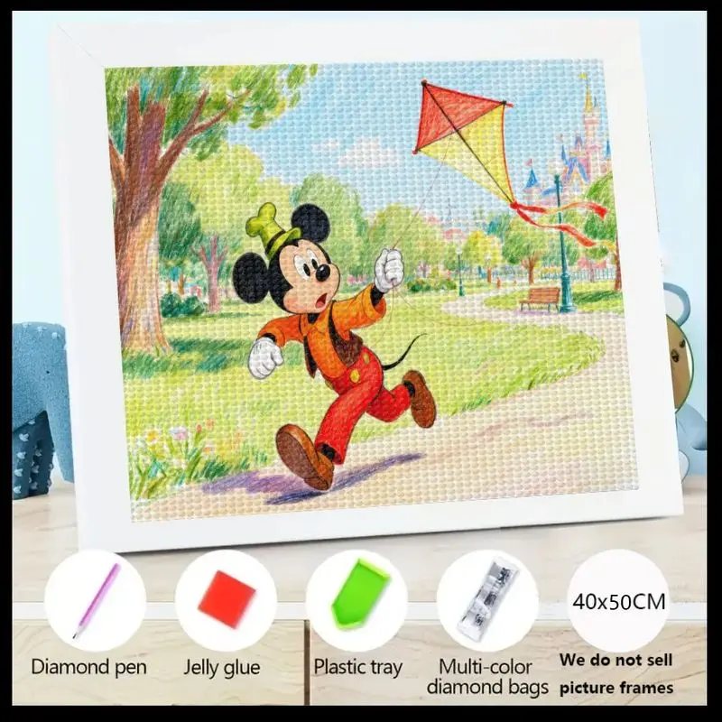 

1 шт., милый Дисней, Микки Маус, летающий воздушный змей, 5D набор для алмазной живописи «сделай сам», полная дрель, персонаж мультфильма, набор для вышивки стразами