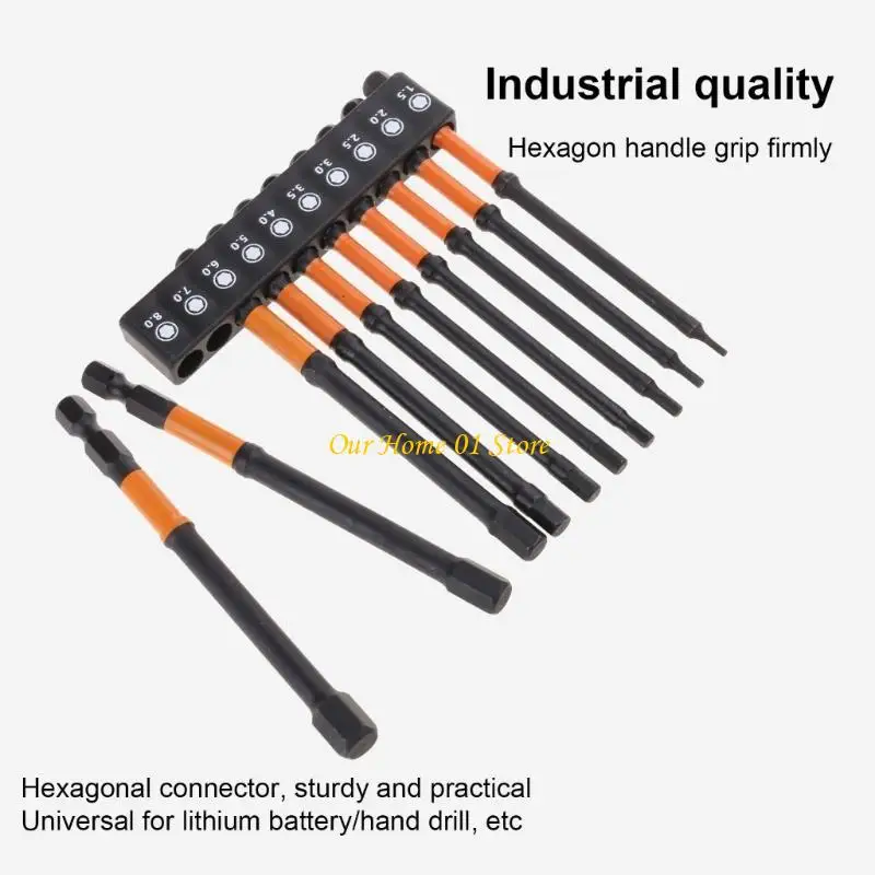 

M4YC Head Wrenches Drill Bit Set 1/4inch Quick Releasing Shank Screwdriver Bit Set for Assembling Furniture