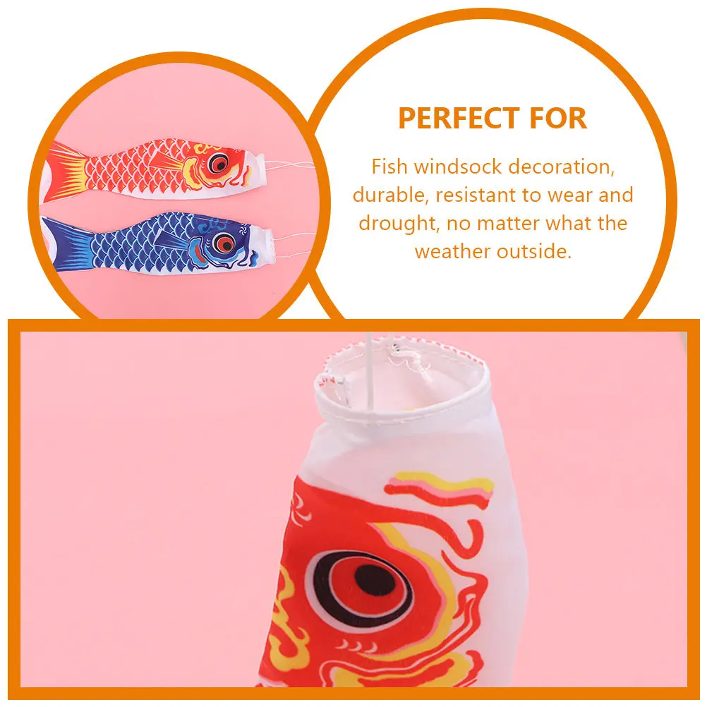10Pcs Carp Windsock Japanese Koinobori Outdoor Hanging Yard Decor Festival Party Carp Streamers Bright Color Weatherproof