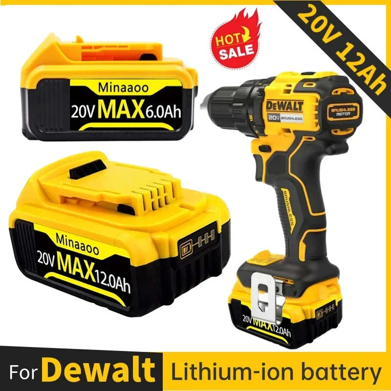 

2024 20V 12.0mAh Lithium rechargeable Battery pack MAX For Dewalt 18V DCB184 DCB200 DCB182 DCB180 DCB181 DCB182 DCB201 DCB20