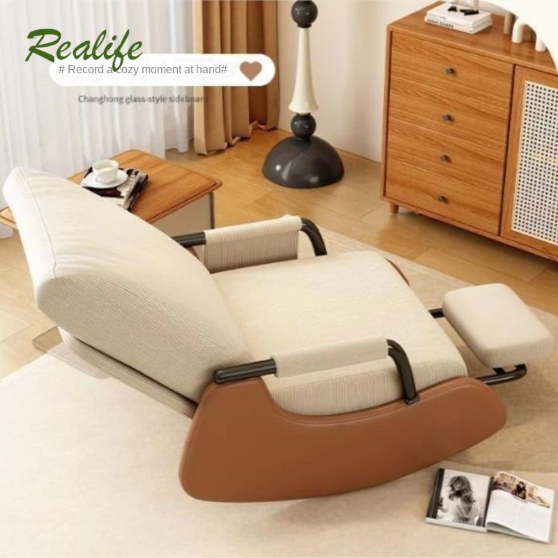 Realife Swinging Chair For Home Use Reclining Or Sleeping Lazy Sofa Leisure Chair Single Person Nap Adjustable Lounge Chair 2024