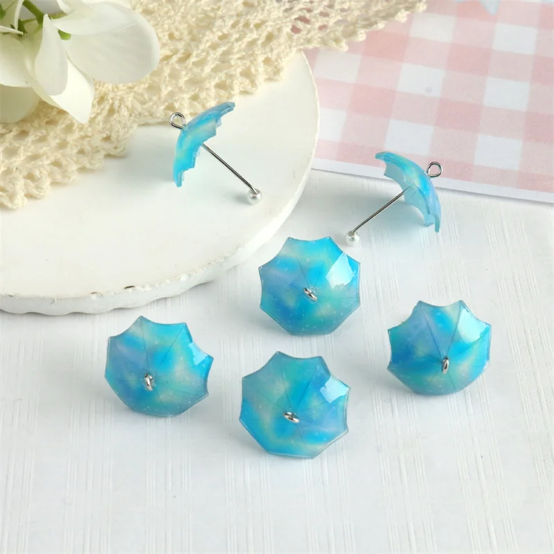 

Free shipping 40pcs/lot color pattern print cartoon Umbrella shape acrylic beads diy jewelry garment hair accessory