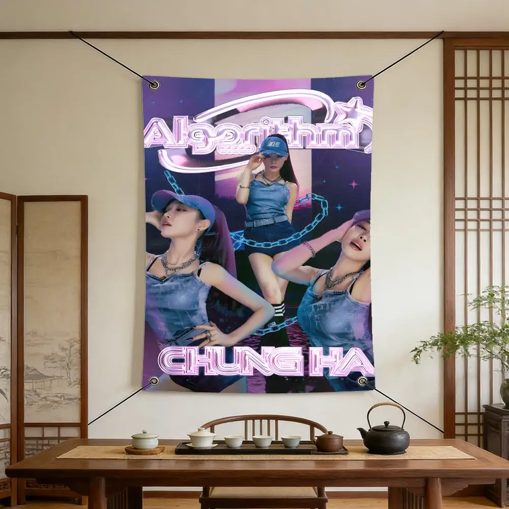 Music C-Chung Ha Flags Flags are suitable for outdoor camping, live streaming, music festivals, home décor, and parties