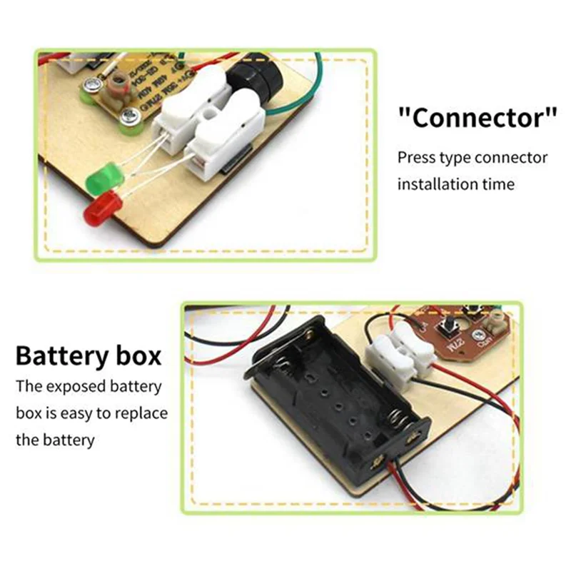 

AED5-25Pack STEM Kits, Learn Morse Code, Build A Telegraph Machine, Electric Circuit Experiment, Electricity Kit(No Battery)