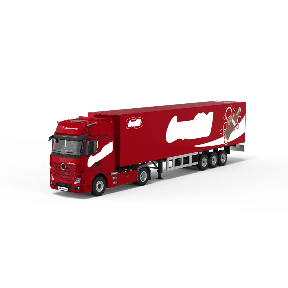

*Pre-order* Cool Car 1:64 Red Container Truck Fast Food Catering Painting Simulation Alloy Car Model for Collection&Display&Gift