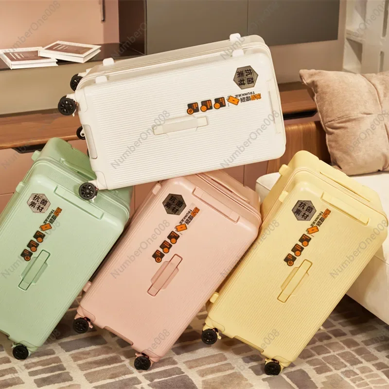 Large capacity password suitcase, men's and women's travel Korean version zipper trolley case, password leather case 26