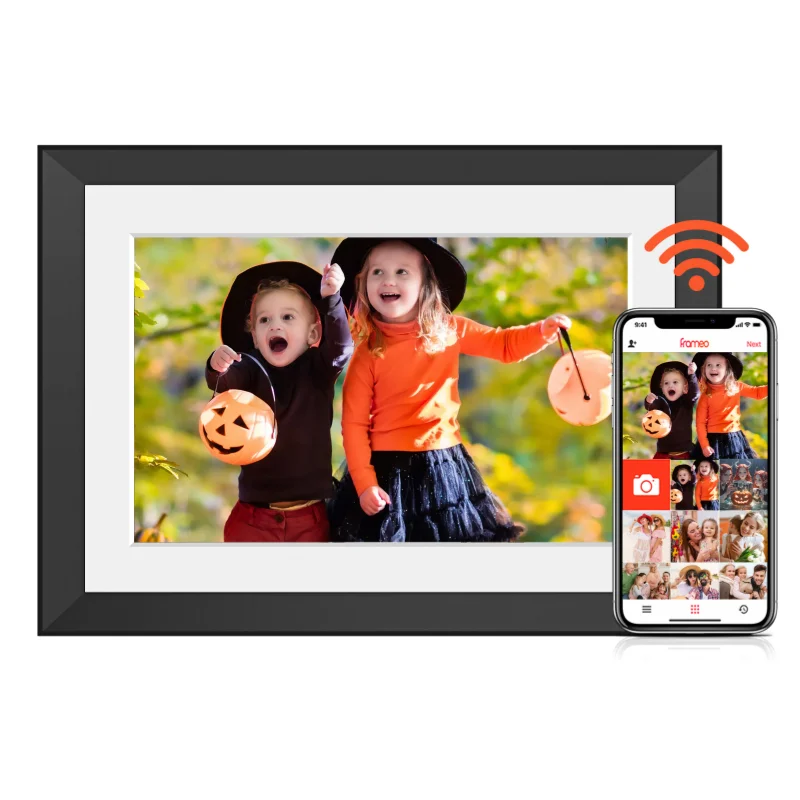 Holiday Gifts 10 Inches Precious Electronic Photo Album Black WIFI Digital Photo Frame Wholesale