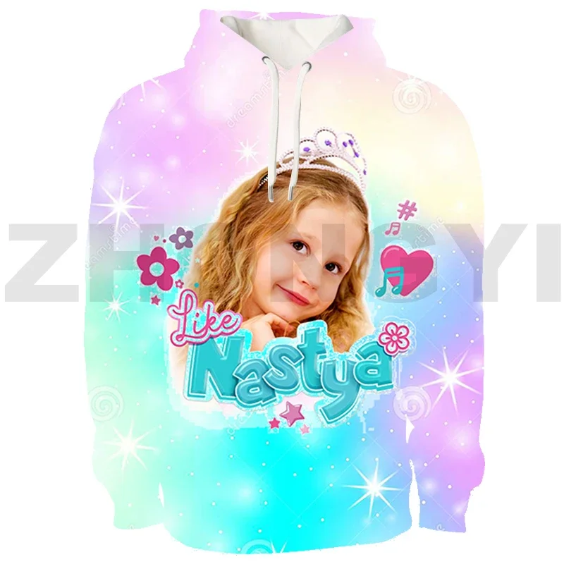 Like Nastya 3D Printed Pullovers Cute Cartoon Anime Hoodie High Street Sweatshirts Casual Daily Female Clothing Couple Clothes