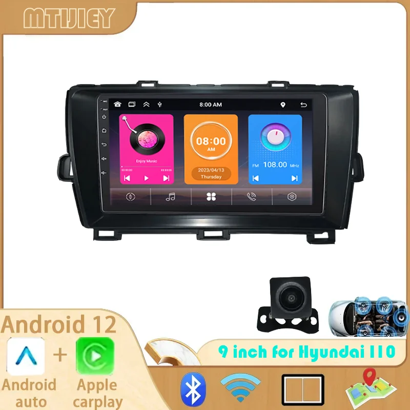 

9-дюймовая Беспроводная Автомагнитола CarPlay Android для Toyota Prius XW30 2009 - 2015 Автомобильная Мультимедийная система GPS 2din Авторадио