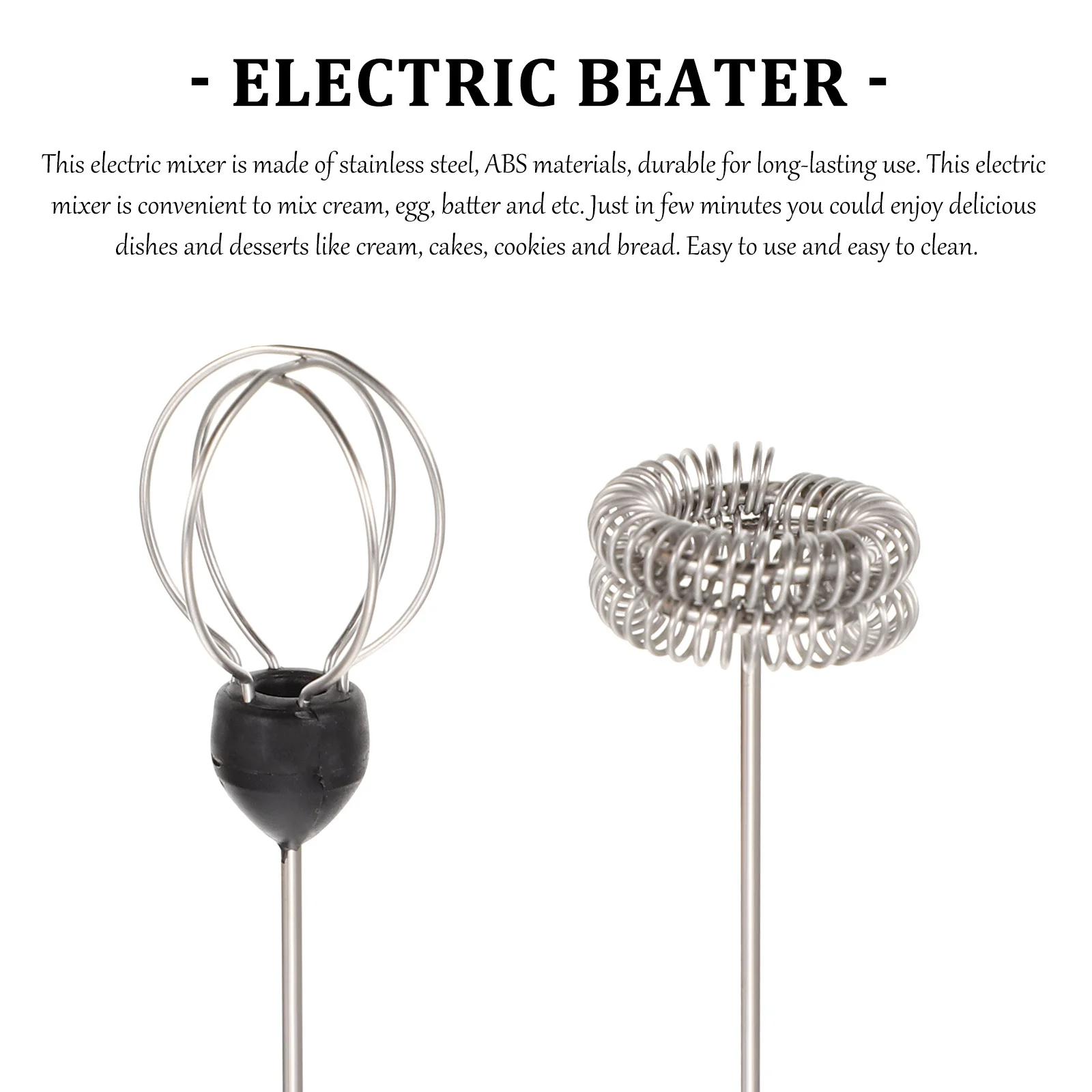 

1Set Portable Electric Milk Frother Stainless Steel Hand-Held Mixer Coffee Stirrer Kitchen Appliance Hand-Held Electric Bubbler