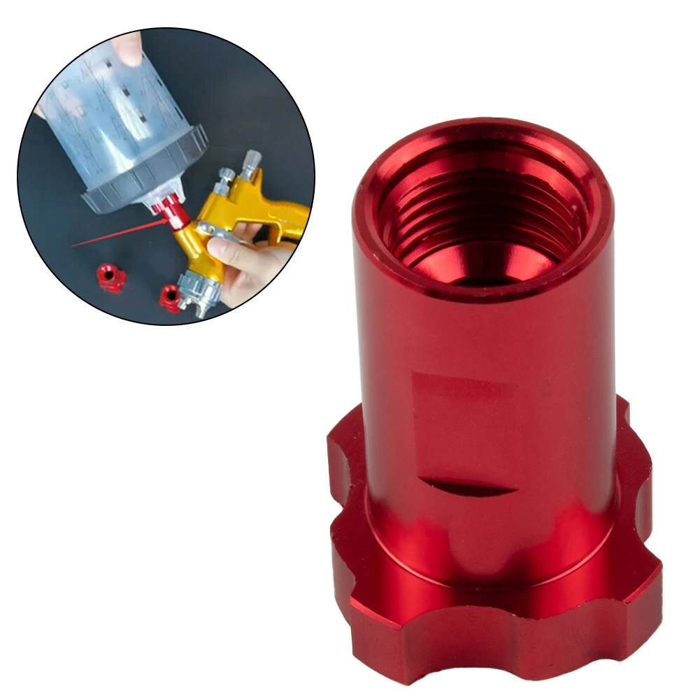 Car Paint SprayGun Cup Cup Adapter Adapter Connector Threaded Aluminum Pot Joint Connector for Virtually Any Spraygun