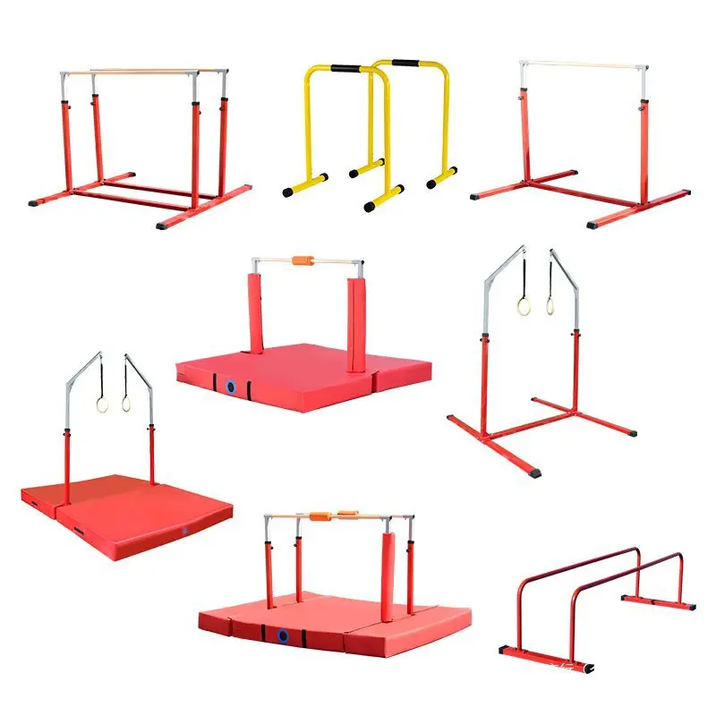 Indoor and outdoor children's physical training gymnastics exercise equipment adjustable parallel bars rings