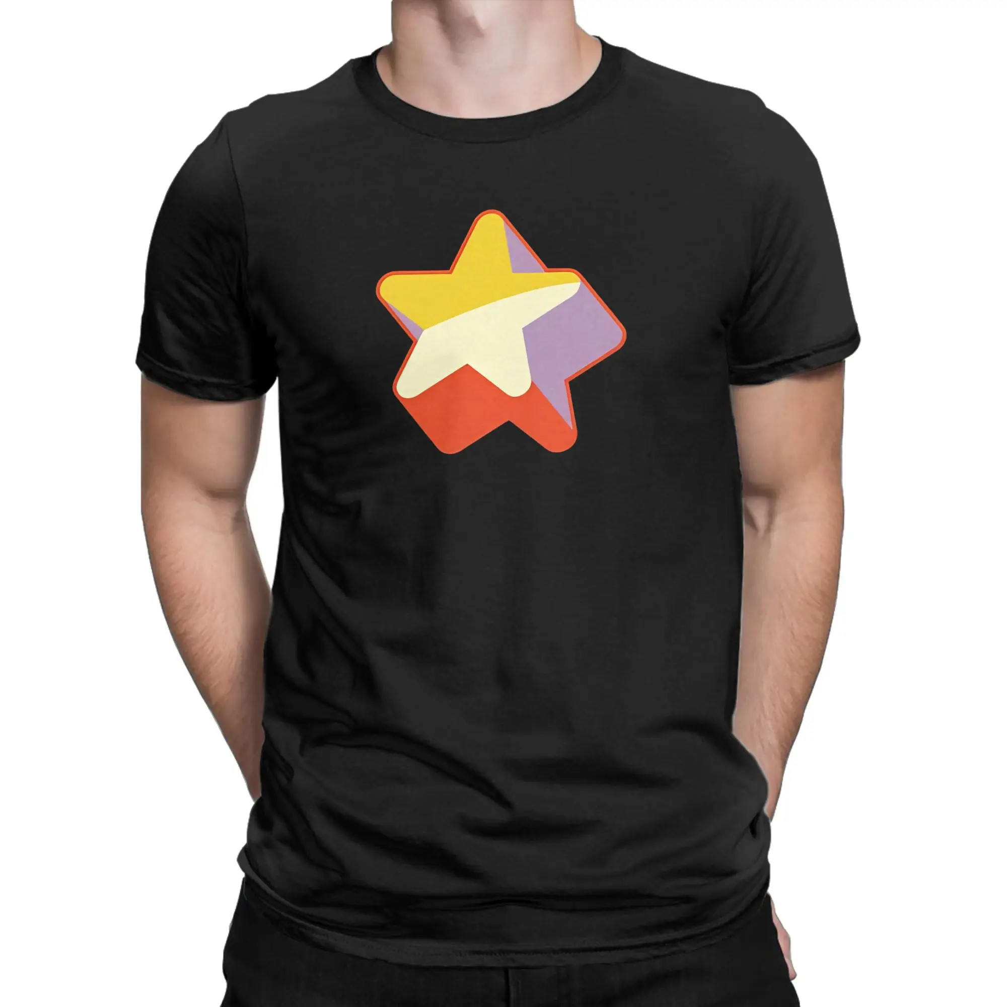 Vintage  Steven Universe Star Cartoon T-Shirt for Men Round Collar Cotton T Shirts  Short Sleeve Tee Shirt 4XL 5XL Clothes