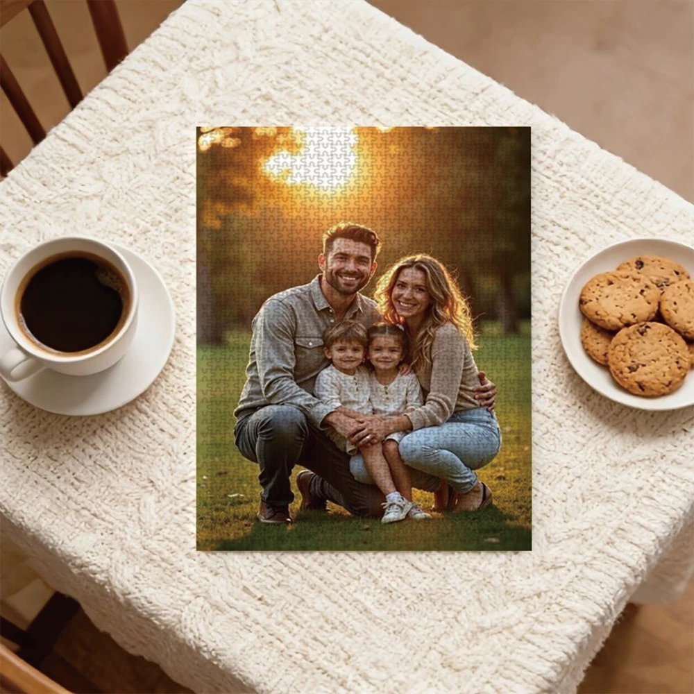 35/300/500/1000pcs Personalized Custom Photo Puzzle Family Photos Diy Toy for Kids Anniversary Festival Best Gift
